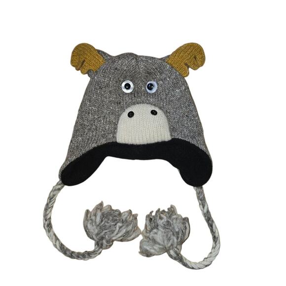 Kids Wool Moose Hat - Picture 1 of 4
